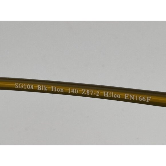 A2 EYEWEAR -  SG108 BLACK HONEY Z87-2 EN166F 140mm Eyeglass Frames - Picture 4 of 8